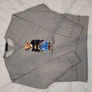 Polo Bear by Ralph Lauren Fleece Sweatshirt Large Gray